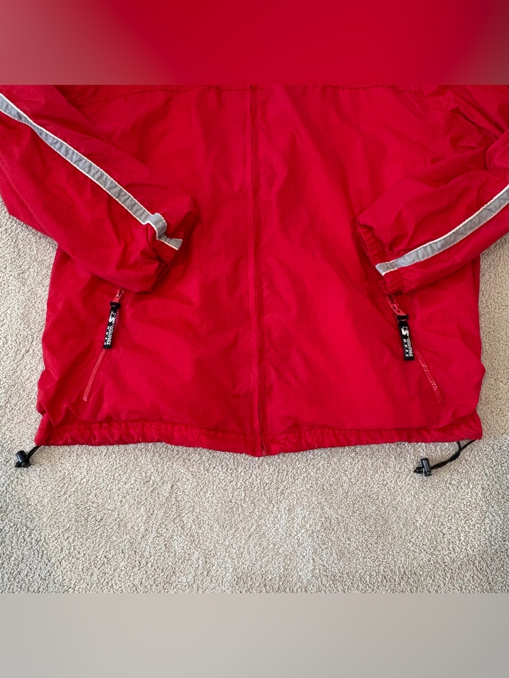 Ohio State Buckeyes Team Starter Zip Up Hood Jacket Rain Coat Men XL Football - Picture 11 of 16